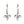 Load image into Gallery viewer, Titan Crystal Flower Cross Drop Earrings