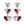 Load image into Gallery viewer, Love Dynasty Twin Ruby Heart Drops
