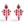 Load image into Gallery viewer, Love Dynasty Angel Heart Ruby Chandeliers