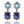 Load image into Gallery viewer, Dynasty Camilla Sapphire Aquamarine Earrings