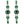 Load image into Gallery viewer, EMERALD VICTORIA LONG EARRINGS