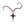 Load image into Gallery viewer, Gunmetal Ruby La Croix Necklace - MSS