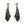 Load image into Gallery viewer, Metal Mesh Gunmetal Drop Earrings - MSS