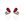 Load image into Gallery viewer, Love Dynasty Twin Ruby Heart Studs