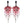 Load image into Gallery viewer, KRYSTALE CHANDELIER FUCHSIA OMBRE EARRINGS