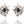 Load image into Gallery viewer, Crystal & Jet Rose Studs