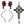 Load image into Gallery viewer, La Croix Dynasty Midnight Ruby Crucifix with Brooches