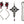 Load image into Gallery viewer, La Croix Dynasty Midnight Ruby Crucifix with Brooches