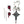 Load image into Gallery viewer, La Croix Dynasty Midnight Ruby Crucifix with Brooches