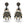 Load image into Gallery viewer, Gunmetal Disc Chandelier Earrings - MSS