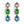 Load image into Gallery viewer, Dynasty Katherine Pink Peridot & Aquamarine Earrings