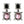 Load image into Gallery viewer, Dynasty Genevieve Jet Pink Earrings