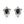 Load image into Gallery viewer, Dynasty Mary Noir Studs
