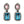 Load image into Gallery viewer, Dynasty Tiffany Aqua Pink Earrings