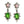 Load image into Gallery viewer, Dynasty Pink Peridot Crystal Emerald Drop Earrings