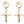 Load image into Gallery viewer, TITAN CRYSTAL CROSS GOLD EARRINGS