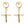 Load image into Gallery viewer, TITAN CROSS GOLD EARRINGS
