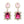 Load image into Gallery viewer, Dynasty Angelina Rose Pink Silver Earrings