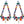 Load image into Gallery viewer, CARNIVALE TRIANGLE CHANDELIER EARRINGS