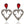 Load image into Gallery viewer, Sacred Heart Ruby & Crystal Earrings