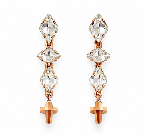 ROSE GOLD DROP EARRINGS - SS26OC