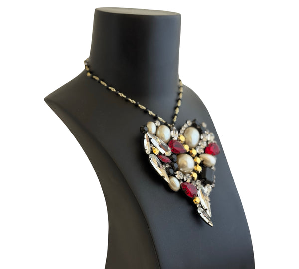 SACRED HEART VINTAGE RUBY NECKLACE