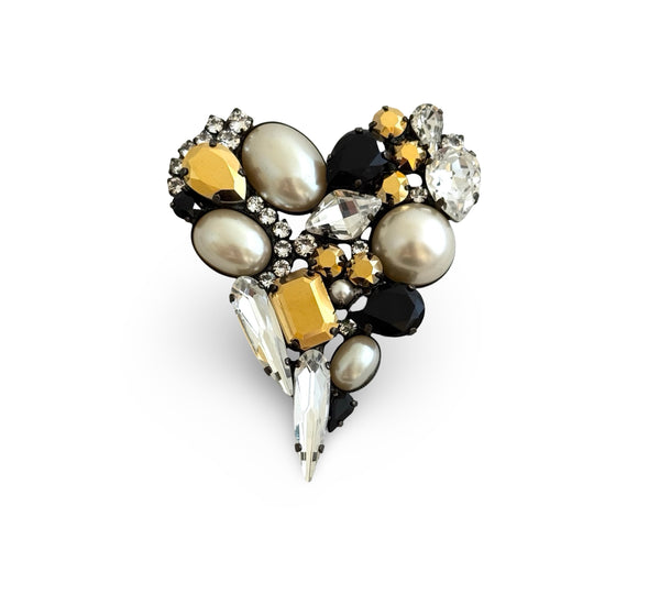 BROOCH DYNASTY SACRED GOLD HEART PIN