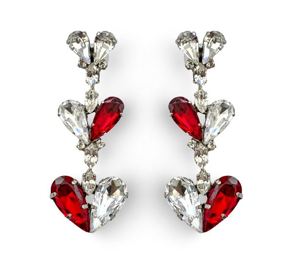 Love Dynasty Twin Ruby Heart Drops