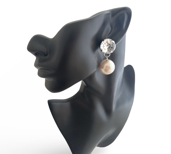 Titan Crystal & Pearl Drop Earrings