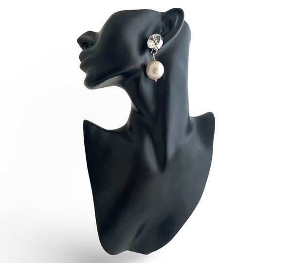 Titan Crystal & Pearl Drop Earrings