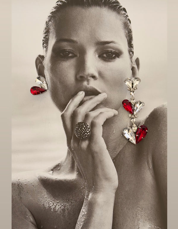 Love Dynasty Twin Ruby Heart Drops