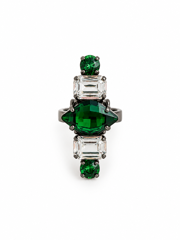EMERALD CRYSTAL EYE RING - SS26OC