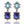 Load image into Gallery viewer, Dynasty Camilla Sapphire Aquamarine Earrings
