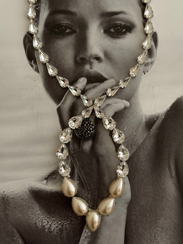 Dynasty Étoile - Infinity Crystal & Pearl Necklace
