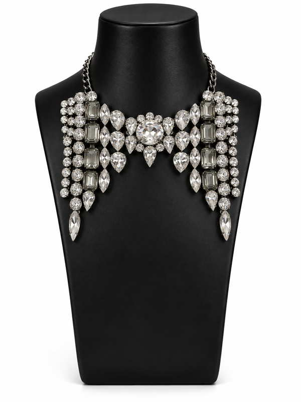 CRYSTAL DIAMOND BOW TIE NECKLACE - SS26OC