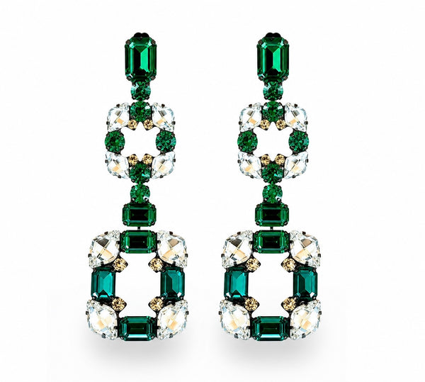 THE BAROQUE MUSE GRAND EMPRESS EMERALD EARRINGS