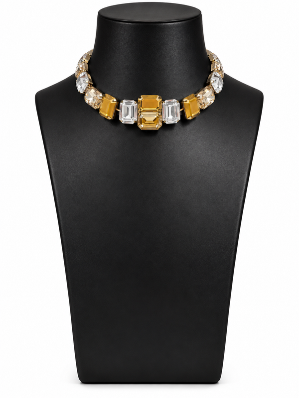 CRYSTAL REINE GOLD CHOKER - SS26OC