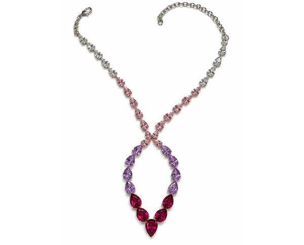 CRYSTAL PINK PANTHER INFINITY NECKLACE - SS26OC