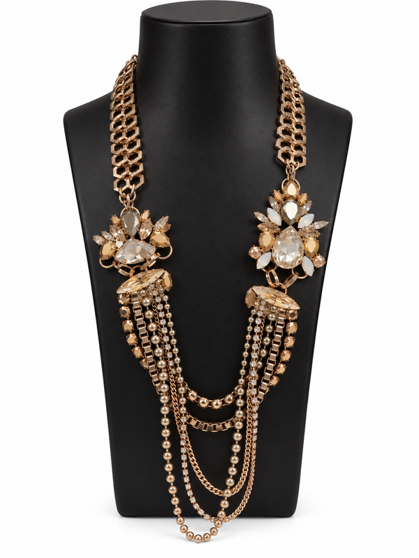 ROSE GOLD CASCADE NECKLACE - SS26OC