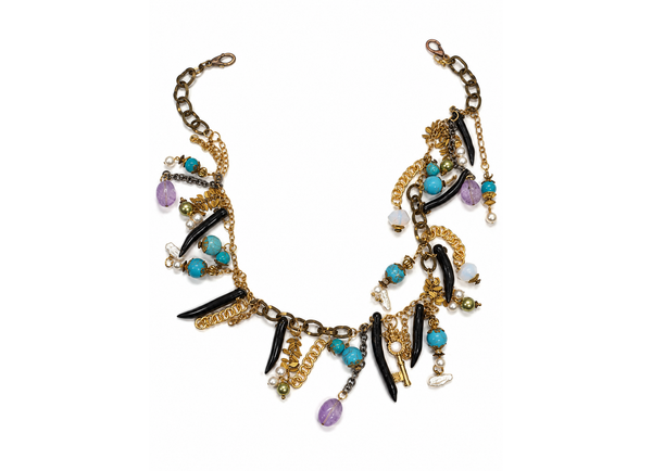 TRIBAL CORAL TURQUOISE NECKLACE - SS26OC