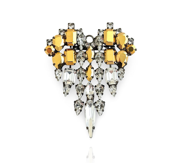 AURUM DYNASTY SACRED HEART BROOCH