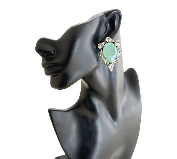 Dynasty Satine Mint Studs