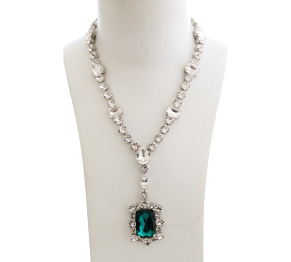 Dynasty Diana Emerald Pendant Necklace