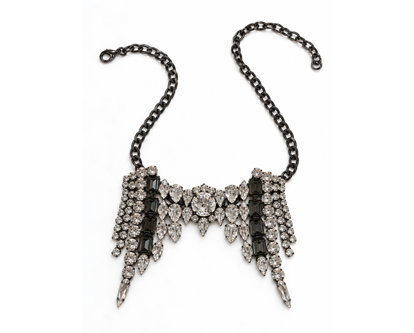 CRYSTAL DIAMOND BOW TIE NECKLACE - SS26OC