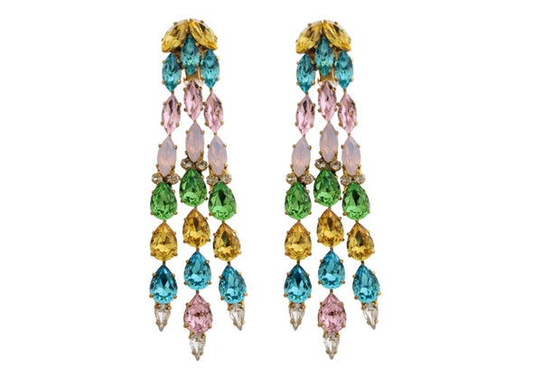 CHRYSILLIA PASTEL CHANDELIER EARRINGS - AGSS