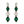 Load image into Gallery viewer, SILVER EMERALD &amp; CRYSTAL DROP EARRINGS - SS26OC
