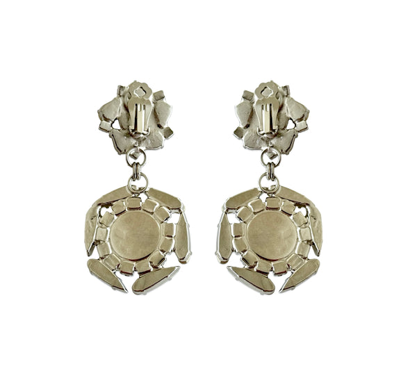 Crystal Pearl Universe - Galaxy Flower Nebula Earrings