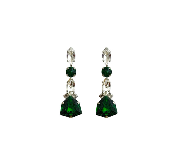 Dynasty Étoile - Magestic Mini Emerald Drop Earrings