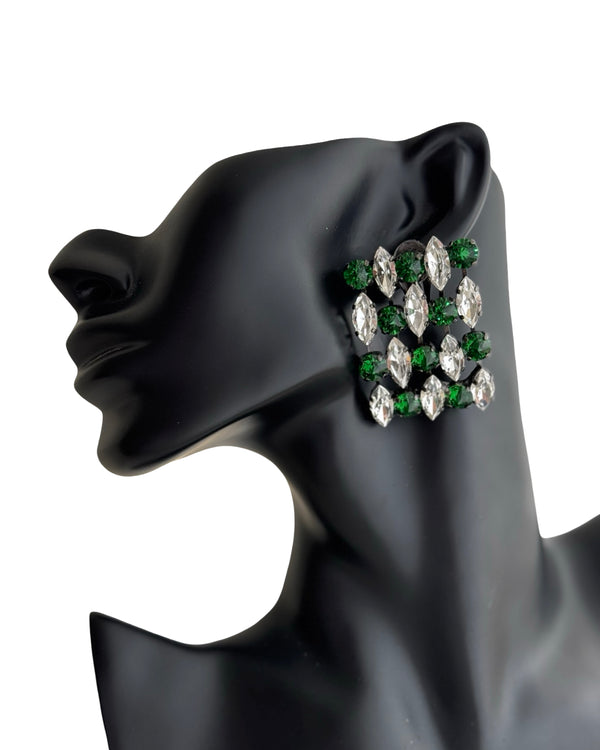 Dynasty Étoile - Mirage Emerald Crystal Studs