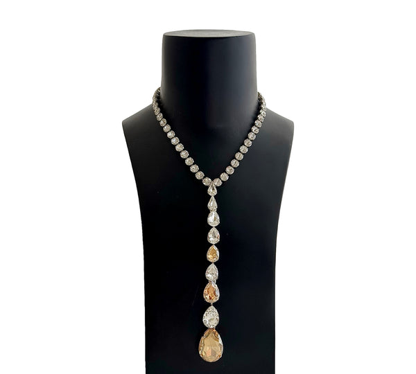 Dynasty Étoile - Celestial Champagne Crystal Necklace